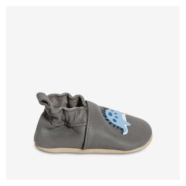 Baby Boys' Dino Elastic Ankle Shoes - Charcoal Mix